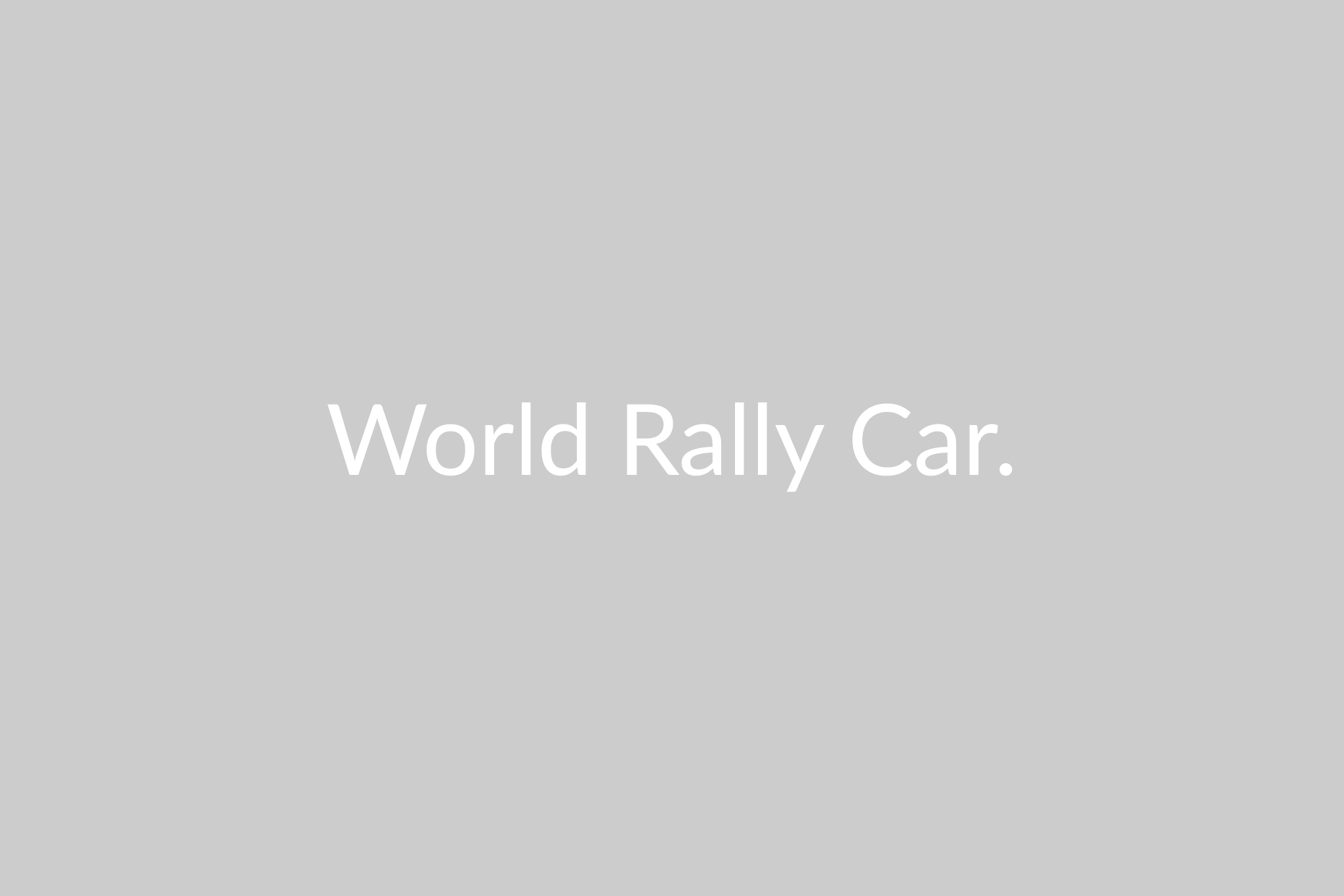  World Rally Car